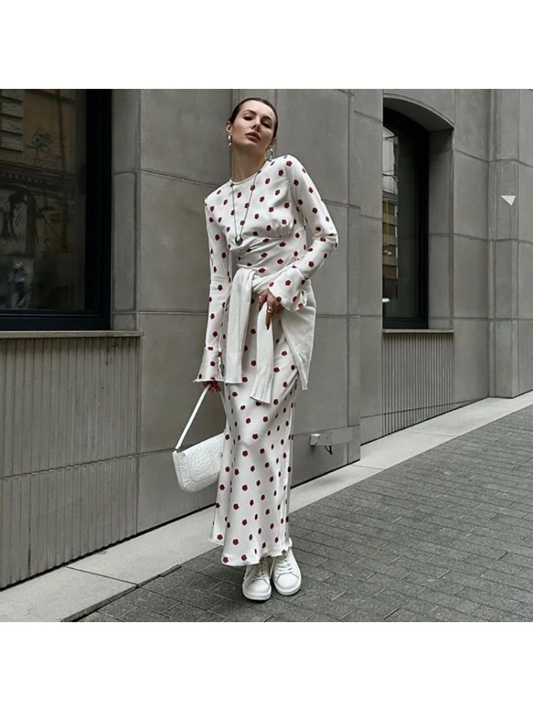 Flower High Rise A-line Maxi Dresses - Image 2