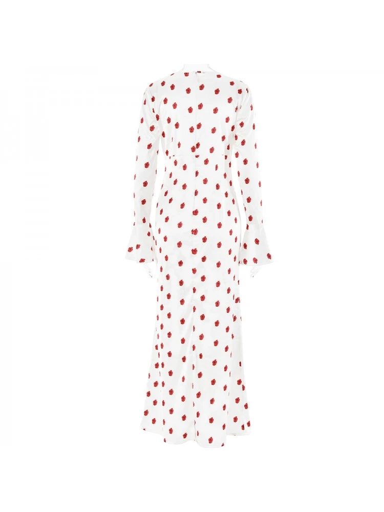 Flower High Rise A-line Maxi Dresses - Image 7