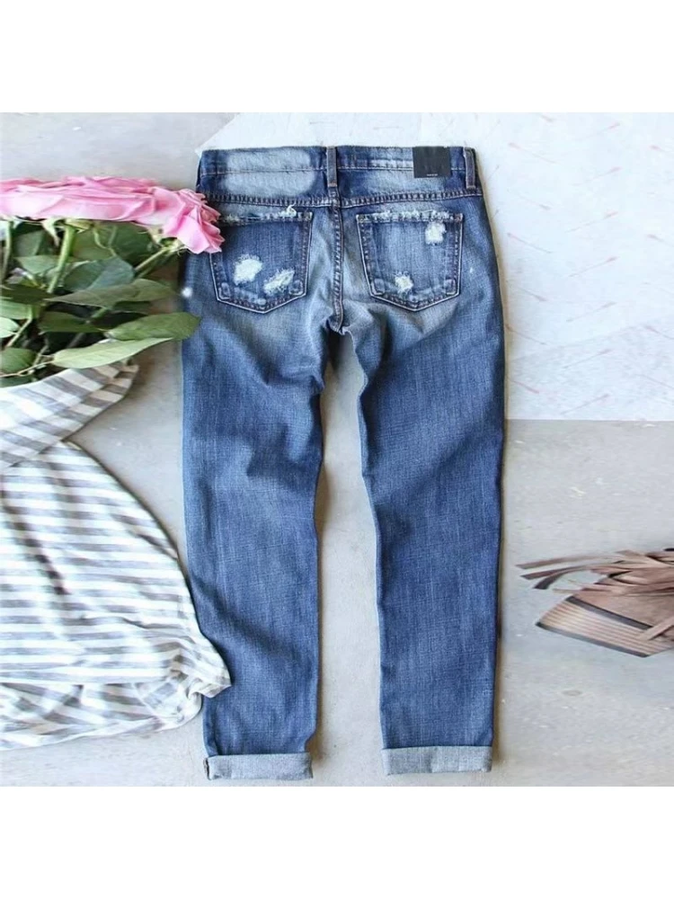 Colorblock Denim Mid-rise Straight Jeans - Image 2