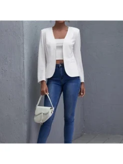 Patchwork Solid Color Cozy Blazers