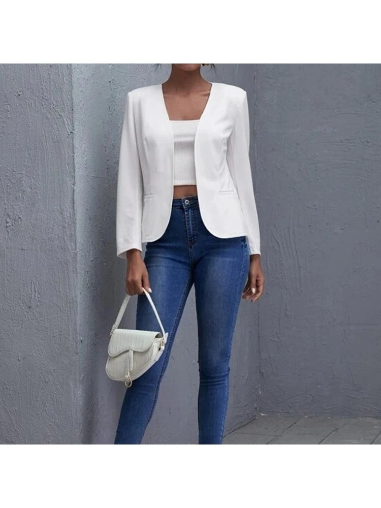 Patchwork Solid Color Cozy Blazers