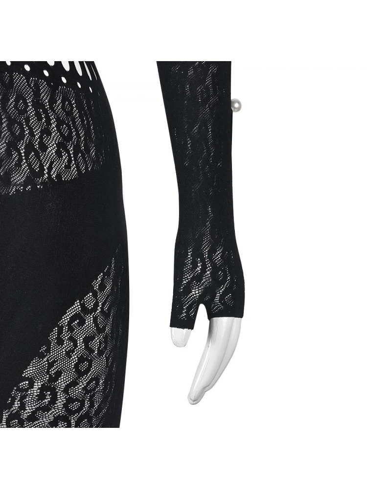 Hollow Out Knitting Slim Jumpsuits - Image 6