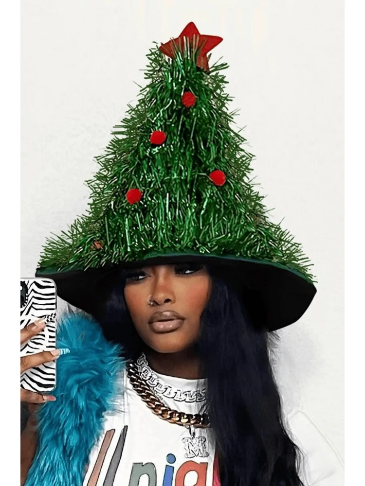 Patchwork Stacked Christmas Hat - Image 2