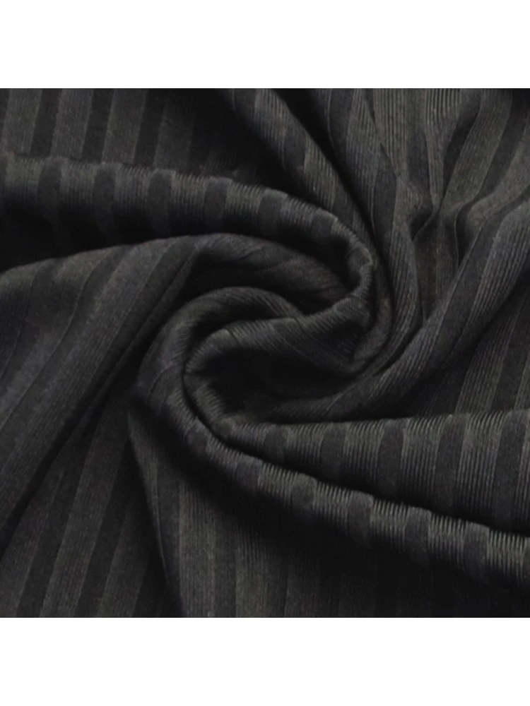 Solid Color Rib High Rise Maxi Dress - Image 7