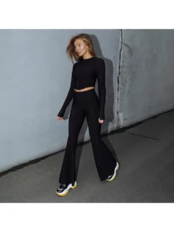 Patchwork Solid Color Cozy Trouser Sets