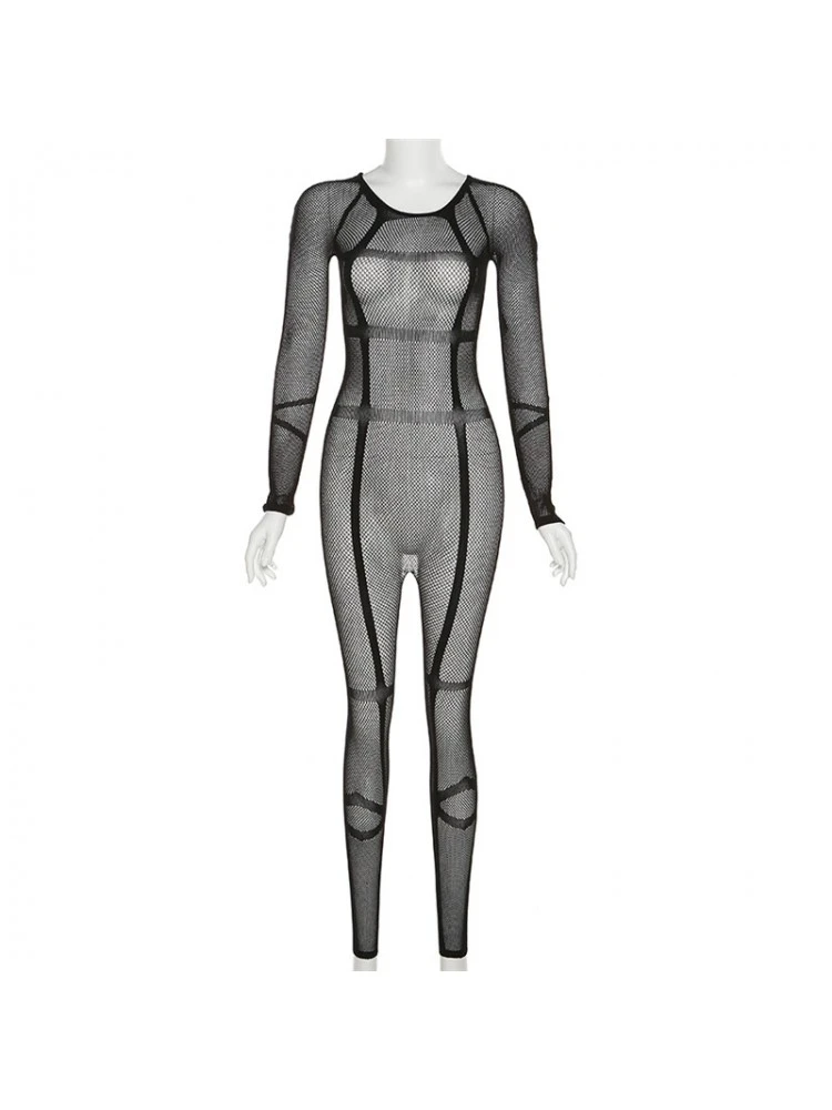 Lace See Through Hollow Out Jumpsuit - Image 6