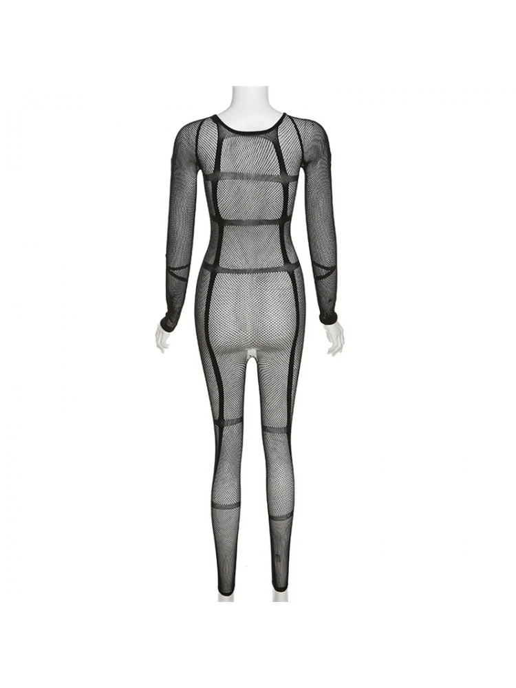 Lace See Through Hollow Out Jumpsuit - Image 8