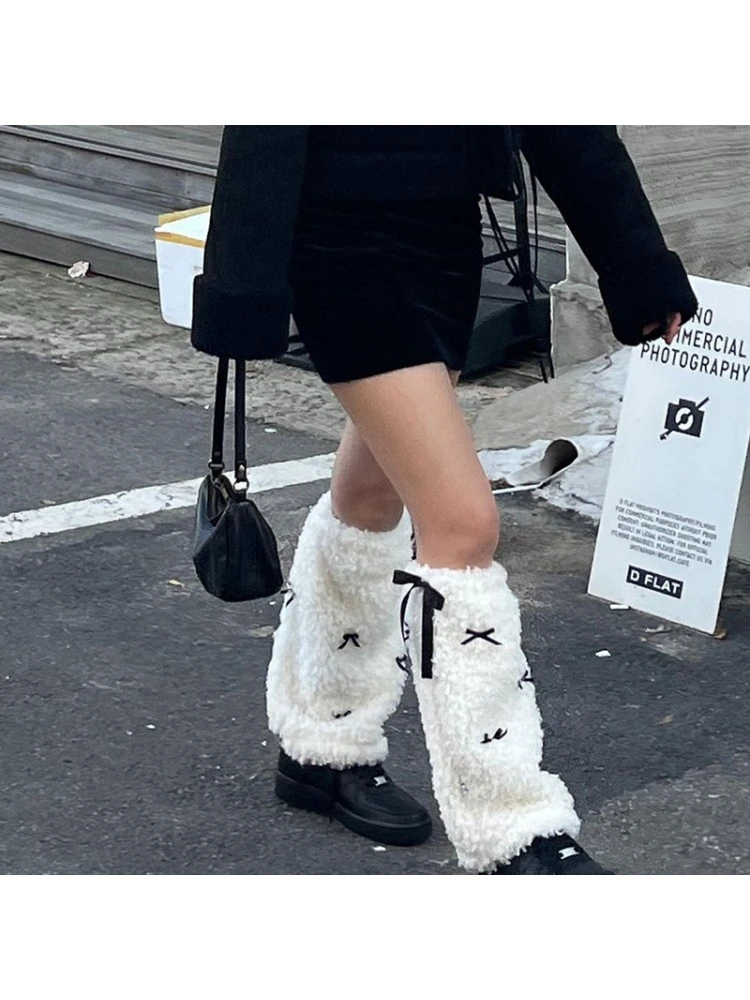 Fluff Bow Lace-Up Socks - Image 5