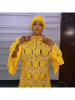 Bateau Neckline Trumpet Sleeve Lace Sequin Dress