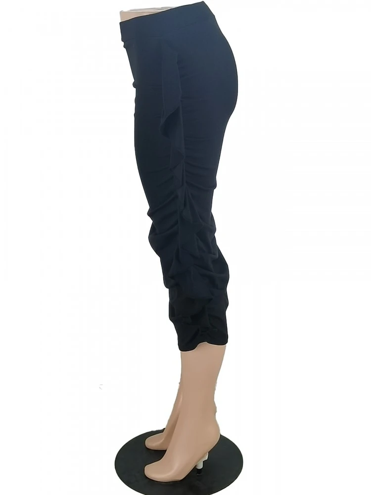 Solid Color Ruched Fitted Skirts - Image 6