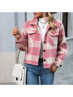 Patchwork Colorblock Single Breasted Jackets