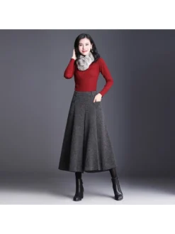 Patchwork Tweed Wide Leg Flared Pants