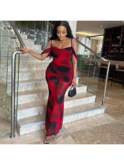 See Through Colorblock Sleeveless Maxi Dress