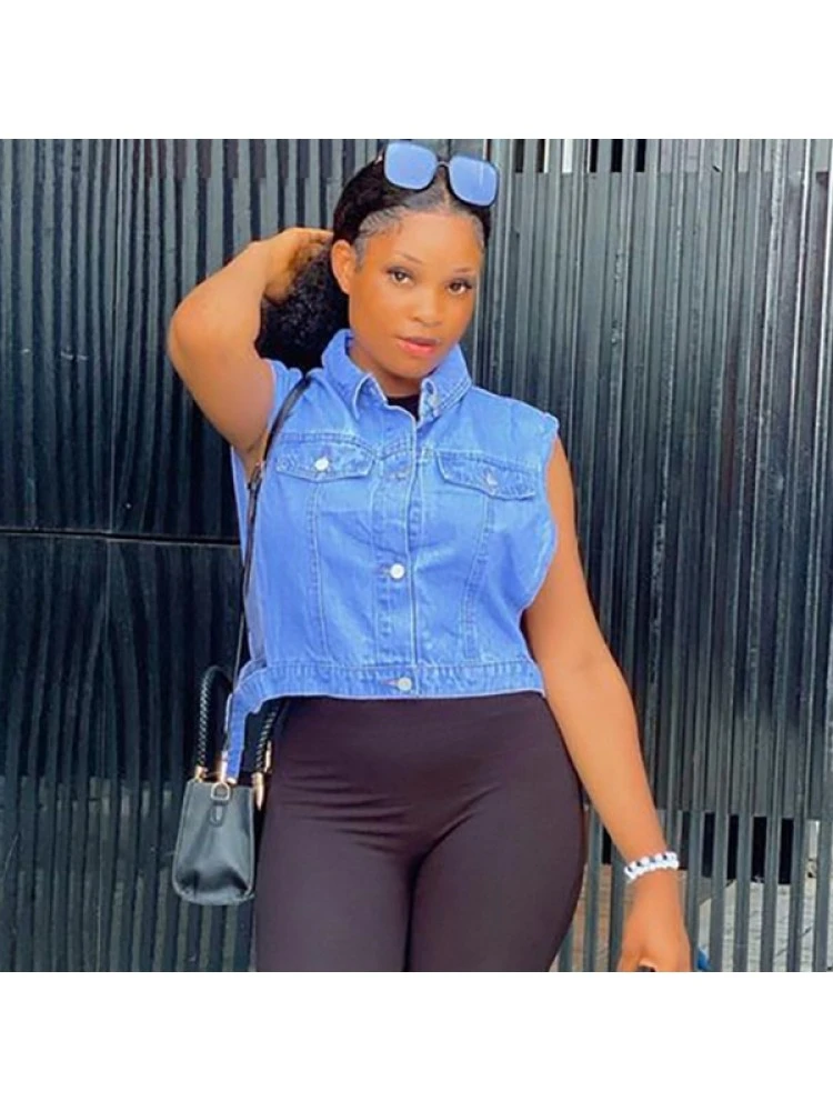 Lace Up Denim Cargo Tanks Coats