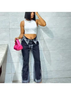 Tie Dye Denim Loose Jeans