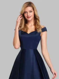 Patchwork Satin High Rise Short Sleeve Dresses