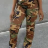 Camouflage Printed Pocket Cargo Pants