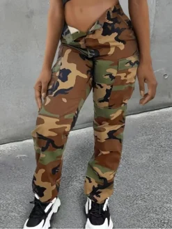 Camouflage Printed Pocket Cargo Pants