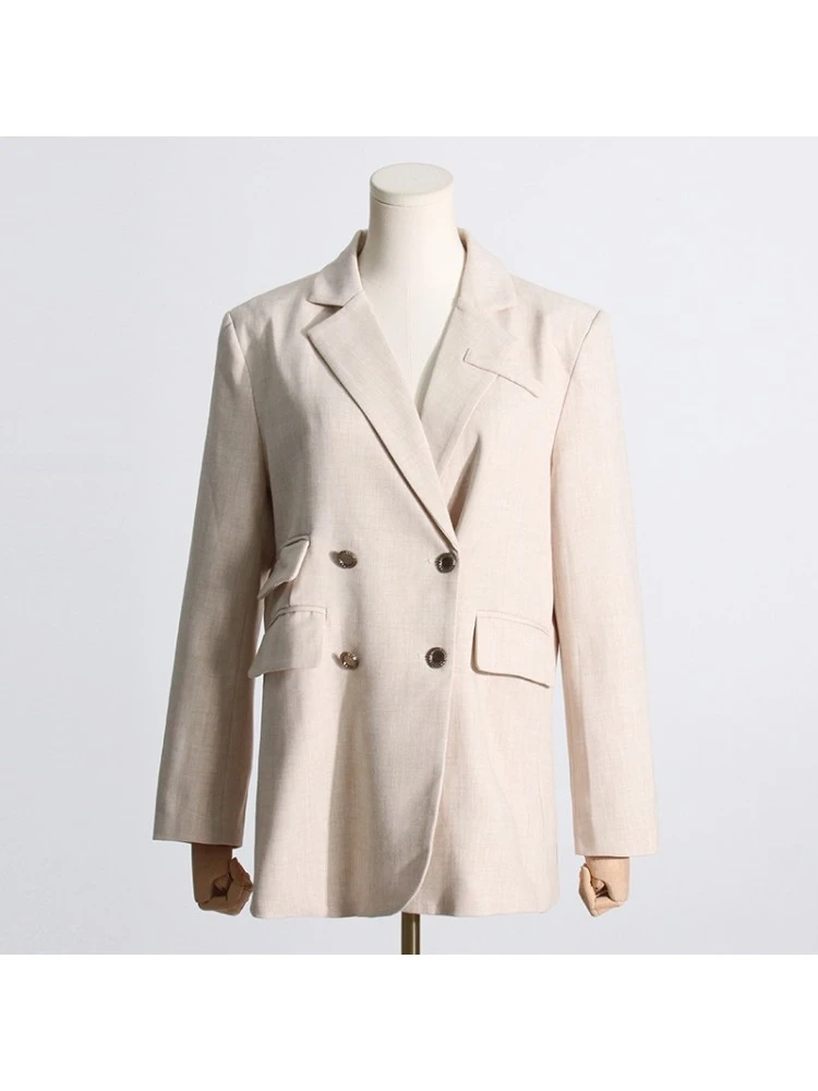 Patchwork Long Sleeve Blazers Jackets Shorts 3 Piese Sets - Image 6