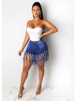 Tie Dye Mid-rise Fitted Shorts