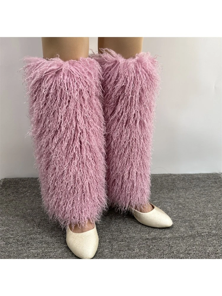 Solid Color Fluff Stacked Leg Warmer