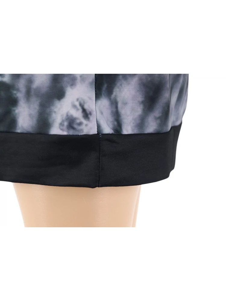 Tie Dye Crew Neck Baggy Long Sleeves Dress - Image 9