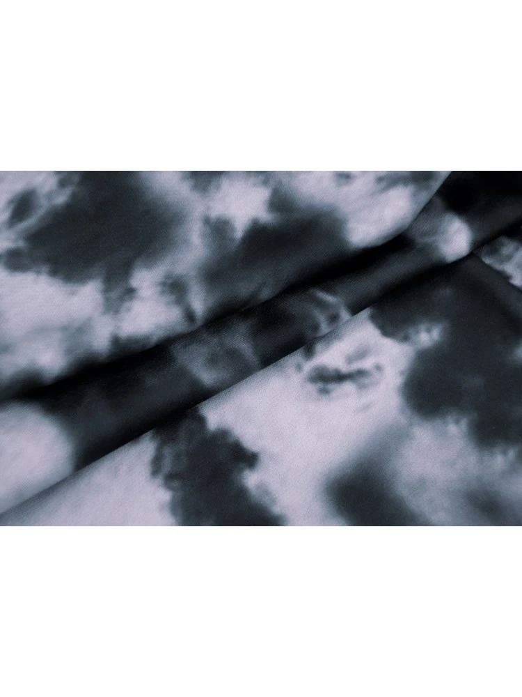 Tie Dye Crew Neck Baggy Long Sleeves Dress - Image 14