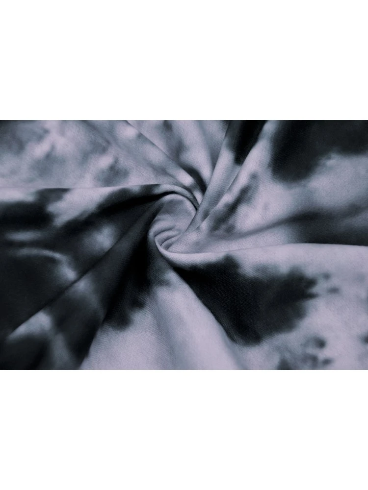 Tie Dye Crew Neck Baggy Long Sleeves Dress - Image 16