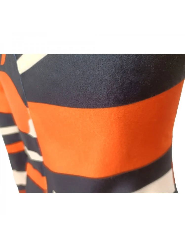 Striped Backless Long Sleeves Bodycon Dress - Image 8