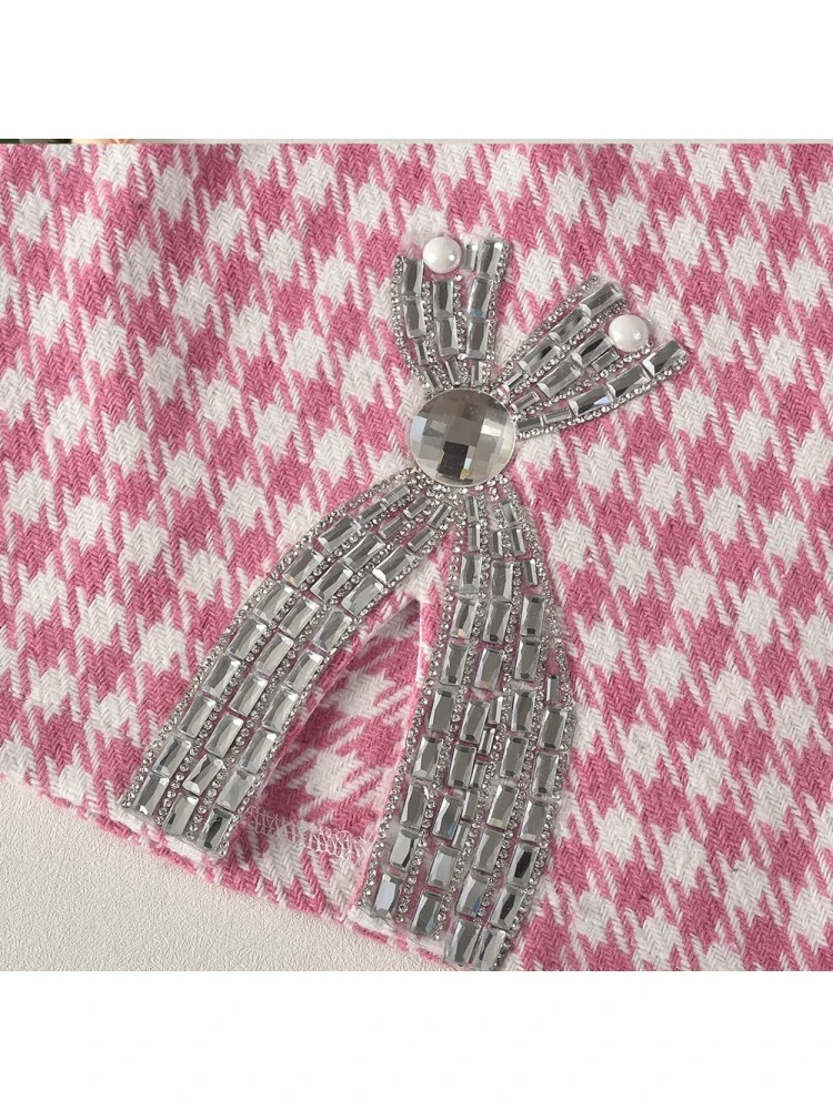 Hotfix Rhinestones High Rise Bodycon Skirts - Image 10