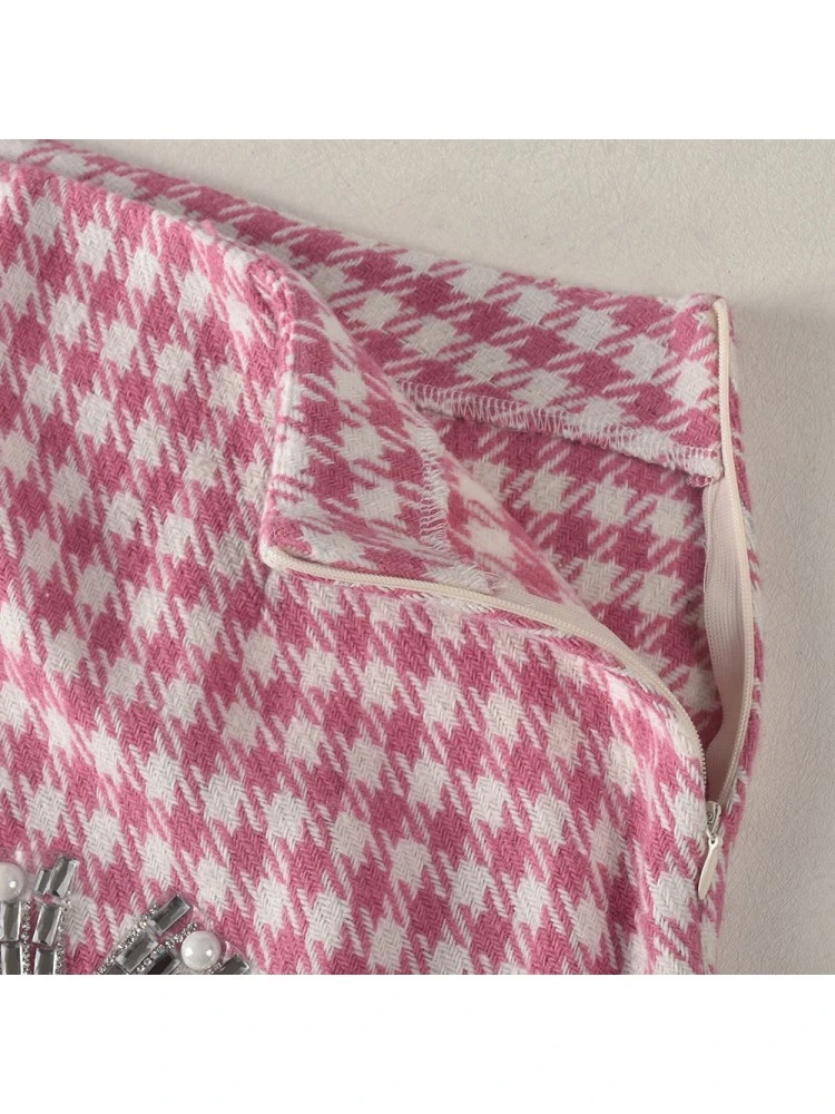 Hotfix Rhinestones High Rise Bodycon Skirts - Image 11