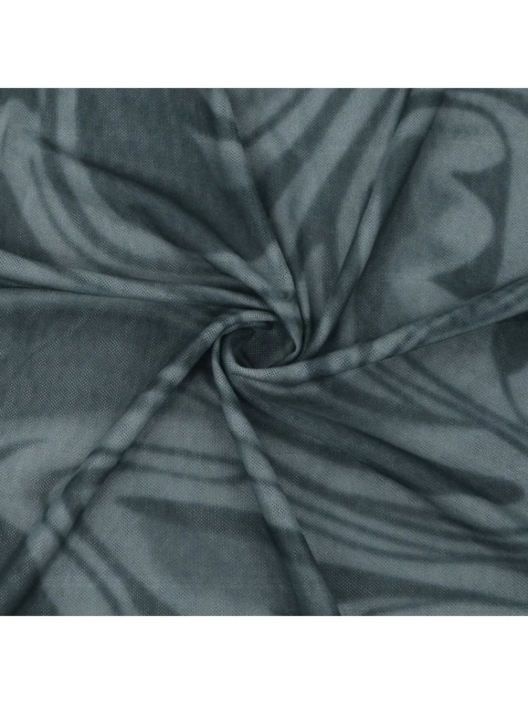 Geometric Pattern See Through Bodycon Long Sleeves Dress - Image 14