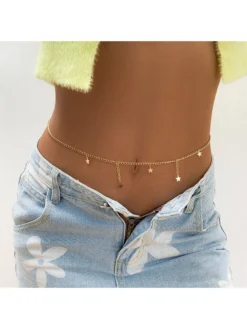 Metal Chain Star Fringe Belt