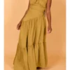 Ruched Loose Sleeveless Maxi Dress
