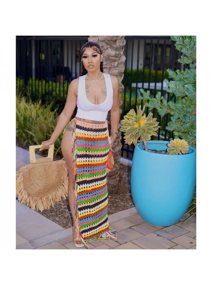 Tassel High Rise Straight Skirts - Image 2