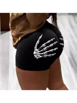 Print Bodycon Elasticized Shorts