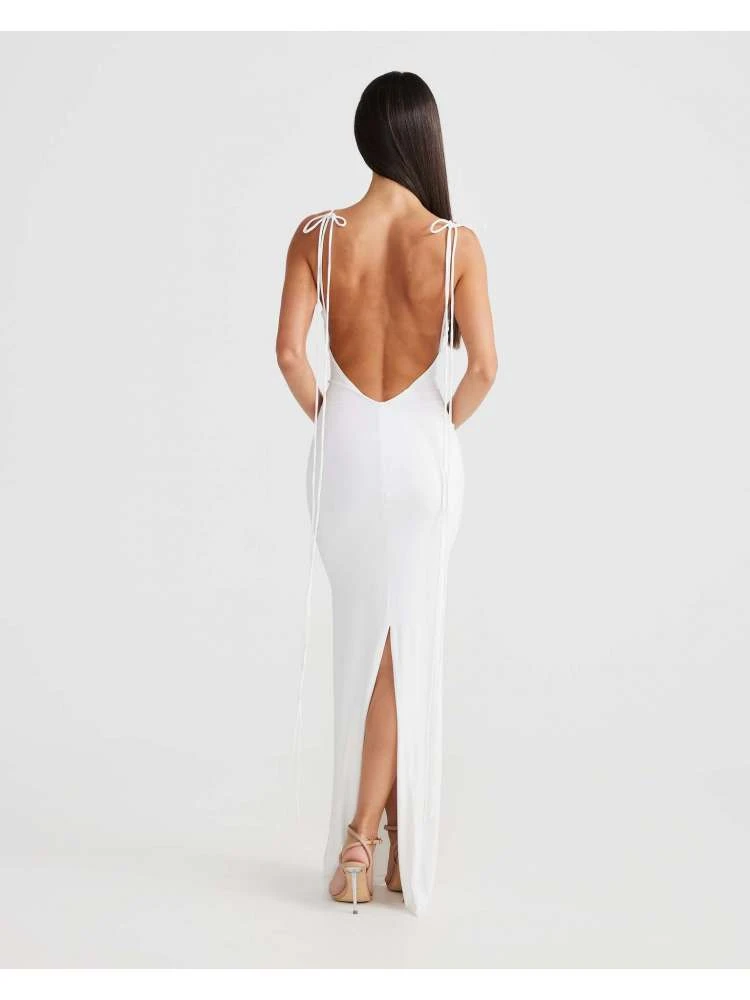 Tie-wrap One-shoulder Backless Sleeveless Dresses - Image 4