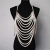 Faux Pearl Clothing Accessories Body Chain