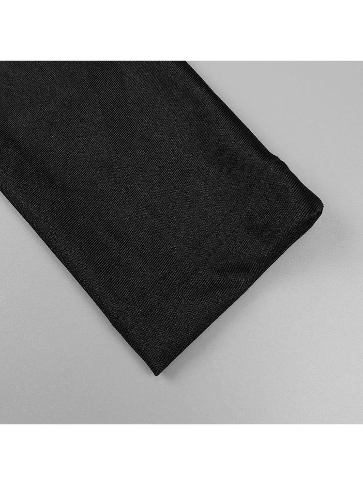 Chain Patchwork Backless One-shoulder Dress - Image 20