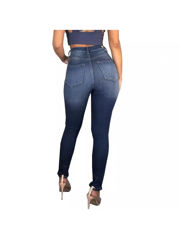 Ripped Slim High Rise Jeans - Image 2