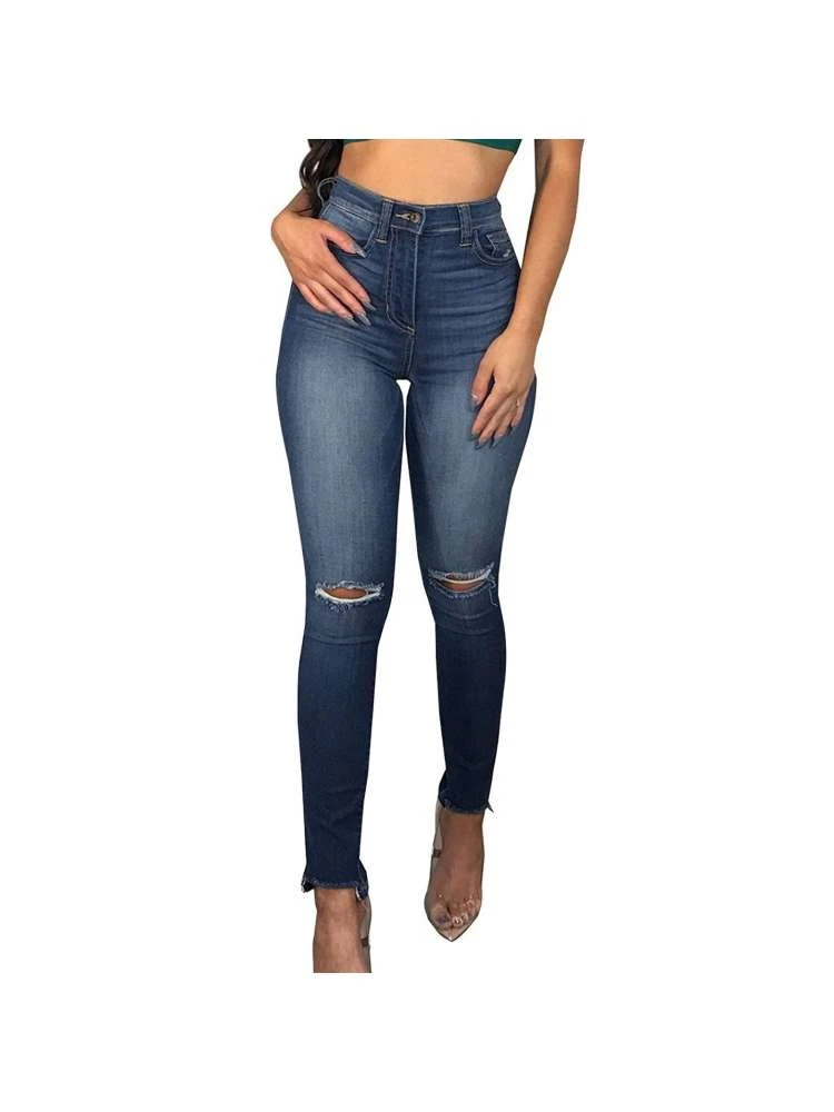 Ripped Slim High Rise Jeans - Image 3