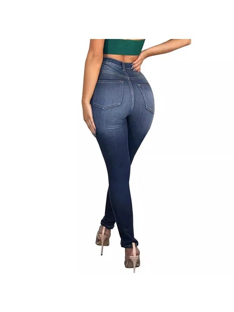 Ripped Slim High Rise Jeans - Image 4