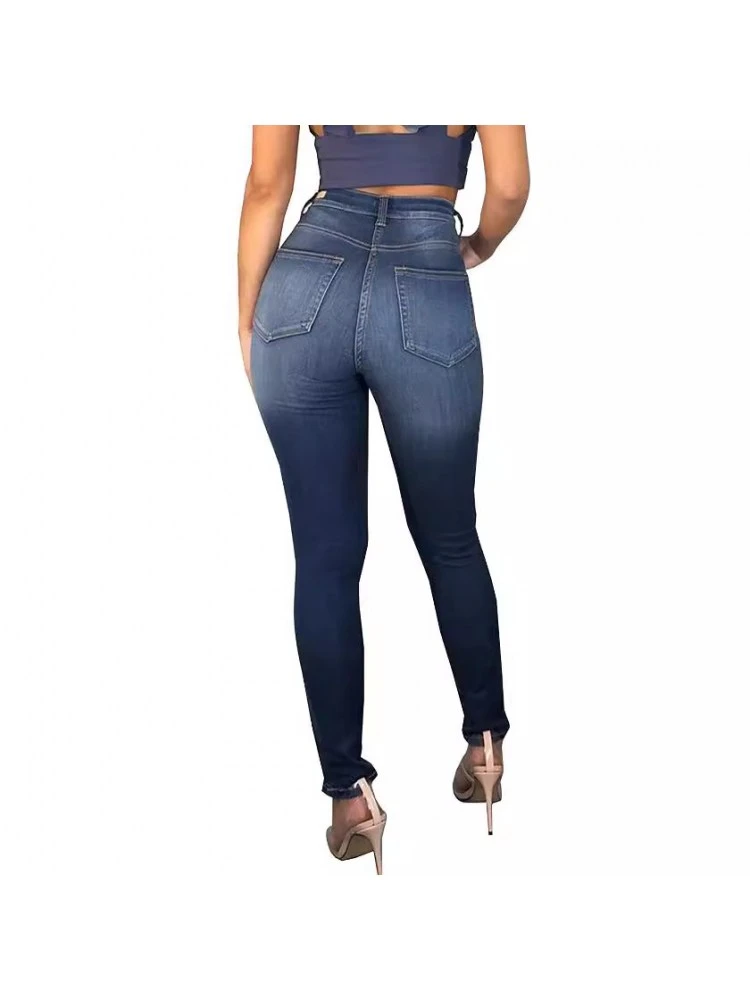 Ripped Slim High Rise Jeans - Image 5