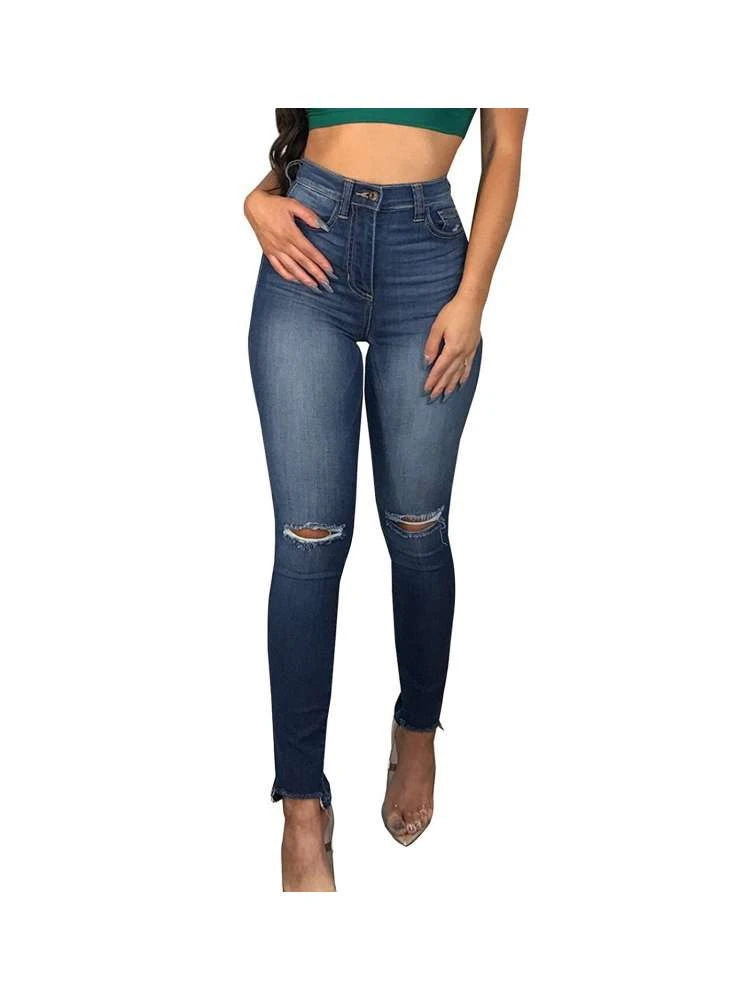 Ripped Slim High Rise Jeans - Image 8