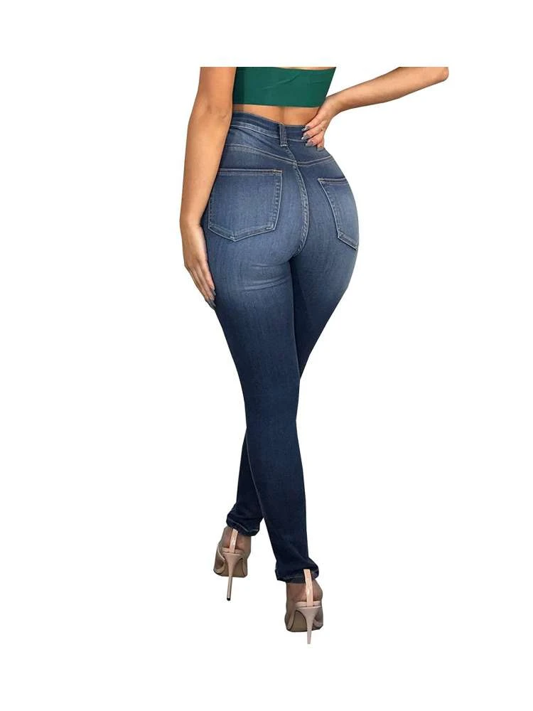 Ripped Slim High Rise Jeans - Image 9