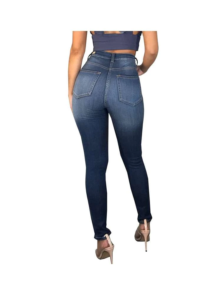 Ripped Slim High Rise Jeans - Image 10
