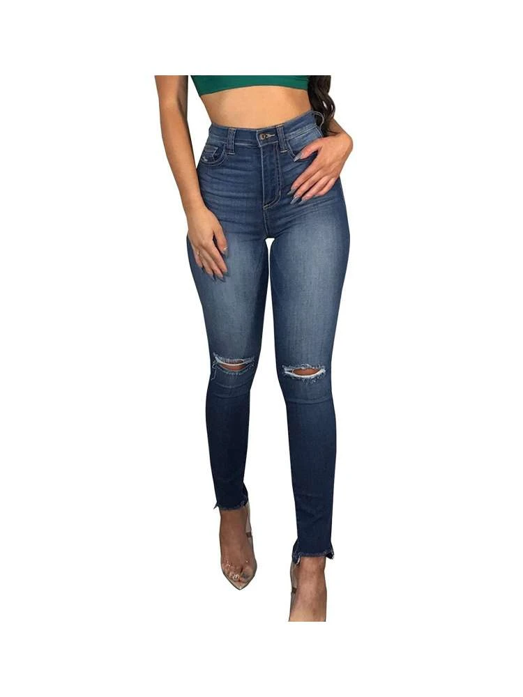 Ripped Slim High Rise Jeans - Image 11