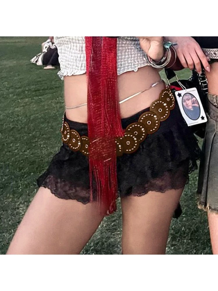 Rivet Patchwork PU Belt - Image 2