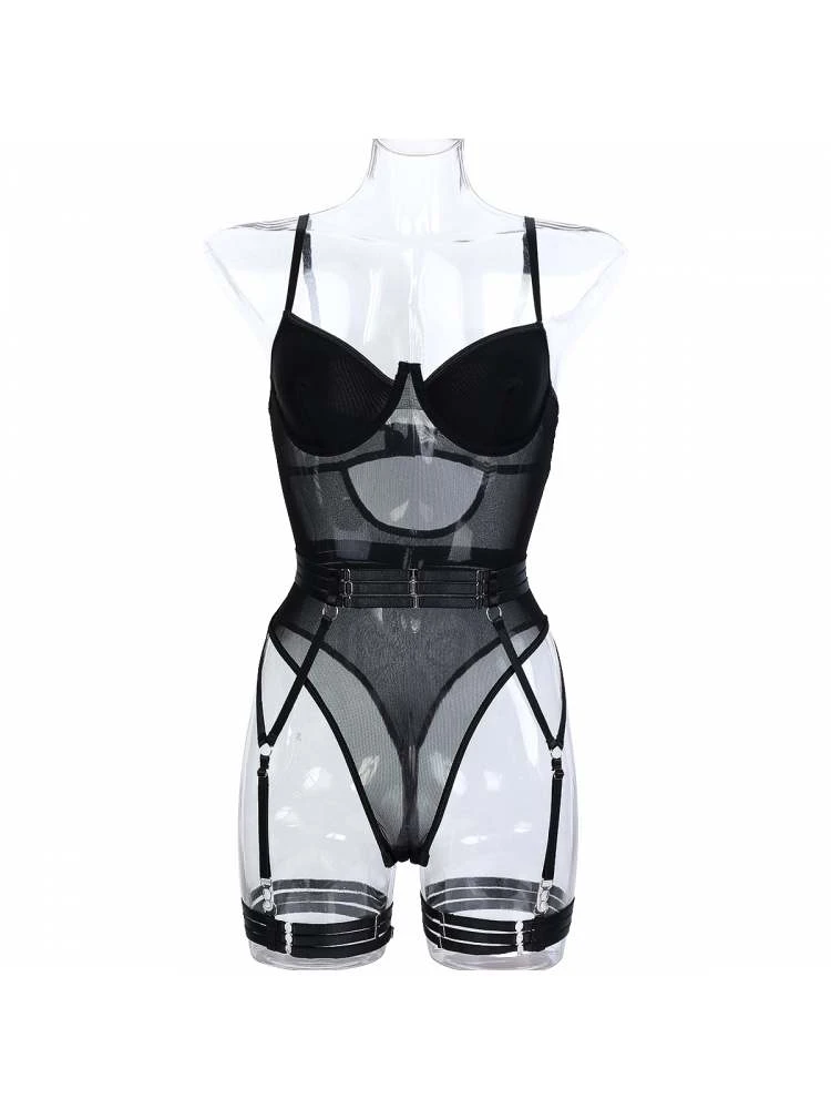 See Through Halter Neck Backless Sexual Sets