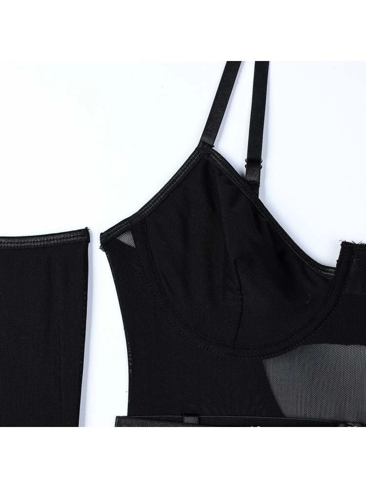 See Through Halter Neck Backless Sexual Sets - Image 5